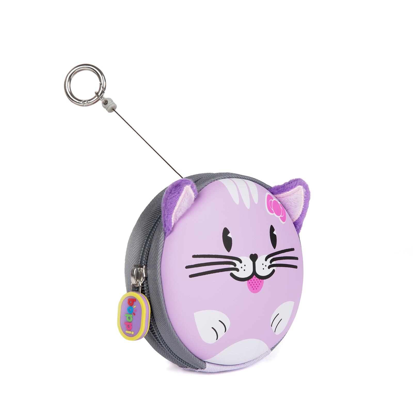 boppi Tiny Trekker Keychain Pouch - PURPLE CAT