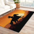 thumbnail image 1 of Cowboy Rugs for Living Room - 4x5 Rug - Cowboy Rug - Western Cowboy Area Rug - Wild West Rugs - Country Sunset Carpet, 1 of 7