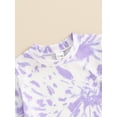 thumbnail image 6 of Musuos Kid Girls Tie-dye Print Outfit, 1-5 Years Short Sleeve Crew Neck T-shirt with Flare Pants Summer Casual 2 Piece Set, 6 of 10