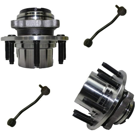 Detroit Axle - 4WD Front Wheel Bearing & Hubs Assembly Outer Tie Rods Replacement for 2008-2010 Ford F-350 Super Duty