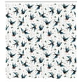 thumbnail image 3 of Ambesonne Retro Shower Curtain, Flying Bird Heart Branch, 69"Wx84"L, Multicolor, 3 of 3