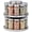 Tool Caddy, variant on 20 Jar Revolving Countertop Spice Rack with Spices Included Polished Stainless Steel with Black Caps