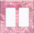 thumbnail image 6 of Metal Light Switch Plate Outlet Cover (Pink Leaf Letter Damask LET009), 6 of 13