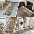 thumbnail image 5 of 2'x6' Rug Runners for Hallways Kitchen, Summer Botanical Non Slip Entryway Beside Floor Carpet Runner, Rustic Tropical Plants Birds Washable Laundry Room Bedroom Throw Rugs Mat for Family Pet, 5 of 8