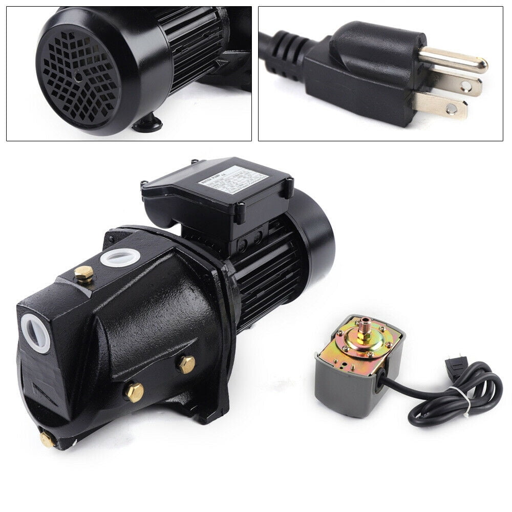 FETCOI 1 HP 110V 750W Well Jet Pump w/ Adjustable Pressure Switch Water Pump Commercial