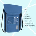 thumbnail image 5 of Uxcell Neck Wallet Travel Pouch, Passport Holder RFID Blocking Neck Pouch, Dark Blue, 5 of 6