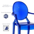 thumbnail image 5 of Modway Casper Modern Acrylic Stacking Dining Armchair, Blue, 5 of 5