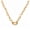 Gold-Heart Chain/Rect Sq CH, variant on Carabiner Charm Holder Necklace for Women by Ginger Lyne Heart Link Chain 18KT Gold Plated Stainless Steel 18-20"