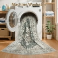 thumbnail image 4 of Uermei 9'x12' Large Area Rug for Living Room: Non-Slip Washable Stain Resistant Foldable Carpet for Bedroom Dining Room Office Home Decor - Brown Green, 4 of 13