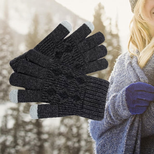 Guantes de calefacción eléctrica USB, invierno de protección Guantes térmicos lavables de tejer Calentador de manos para senderismo Gris Baoblaze guantes calefactables