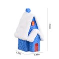 thumbnail image 3 of Beautynvta Christmas Plastic House Figurines, Miniature Christmas Tabletop Ornaments House Statue House Model for Christmas Holiday Home Party Decor, 1" x 1" x 1.7", Blue, 3 of 8