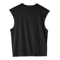 thumbnail image 4 of RYRJJ Men's Gym Tank Tops Workout Sleeveless Round Neck T-Shirts Athletic Muscle Tank Training Bodybuilding Shirts(Black,L), 4 of 5