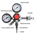 thumbnail image 5 of Dual Gauge Nitrogen Regulator - Draft Beer Nitrogen Regulator Keg Regulator with Pressure Release Valve Free Worm Clamps,CGA-580, 5 of 6