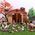 thumbnail image 5 of Figuras de acción de animales de granja de Oenux, simulación de aves de corral, caballo, vaca, gallina, personal del zoológico, juguete para niños, regalo de Navidad, 5 of 5