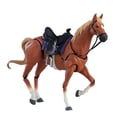 thumbnail image 1 of Figura de caballo modelo caballo estatuilla decoración del hogar colección muñeca juguetes regalos adorno naranja, 1 of 9