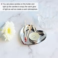 thumbnail image 4 of Uxcell Candle Tray Holder, 3.35inch Stainless Steel Heart Plate for Home Decor Silver 2Pack, 4 of 6