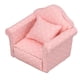 thumbnail image 3 of Mini sofá para casa de muñecas, sillón de alta simulación, color rosa y blanco, muebles en miniatura para casa de muñecas 1:12, 3 of 5