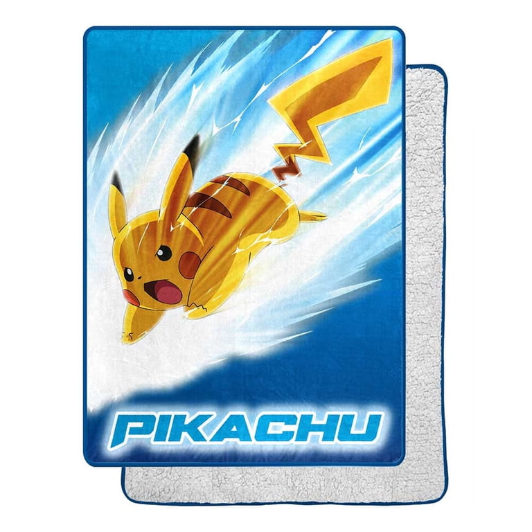 pokemon card blanket Pokémon Bulbasaur Sherpa Licensed – Plush – Size Queen over Bulbasaur print Officially Blanket 