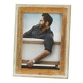 thumbnail image 2 of SARO PF027.N46 Distressed Wood Two Tone Design Photo Frame  Natural, 2 of 5