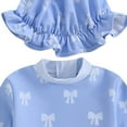 thumbnail image 4 of Caqnni Baby Girl Swimsuit Long Sleeve With Hat Set Zipper Swimsuit Swimwear Suit for Summer Vacation 12-18 Months Blue, 4 of 6