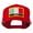 Red, variant on Italy Europe Flag Patched Flat Bill Cap - Red OSFM