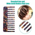 thumbnail image 3 of 2 Pcs Hair Comb Wide Tooth for Thick Curly Hair Hair Care Detangling Comb 2.5mm Thick Purple Blue Brown, 3 of 6