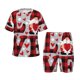 thumbnail image 1 of Balery Buffalo Plaid Love And Gnome Conjunto de Pijama Infantil de Manga Corta con Estampado – Ropa de Dormir de Algodón Suave-Small, 1 of 6