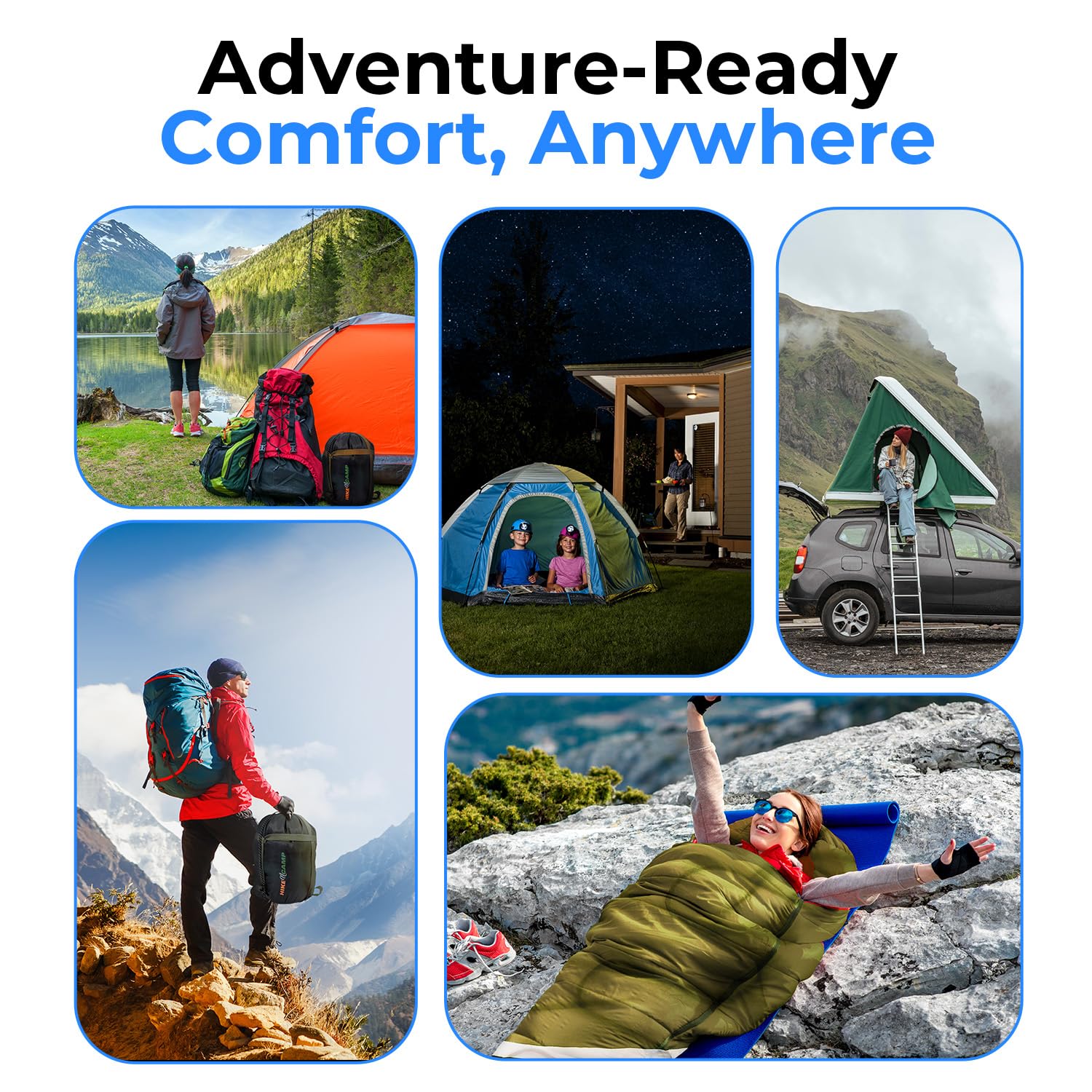 SereneLife Double Sleeping Bag with Pillows photo 5