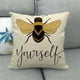 thumbnail image 4 of Ounissouiy Funda de almohada de abeja de dibujos animados de 45x45cm para oficina, funda de almohada para cama, funda protectora de cojín lavable Juegos de cama Tipo 2, 4 of 6