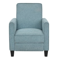 Furniture of America Rengo Linen Upholstered Recliner, Blue