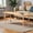 Oak | 47.2 inch, variant on Tcbosik 47.2 Inch Rectangle Coffee Table, 2-Tier Center Table with Storage Shelf for Living Room, Oak