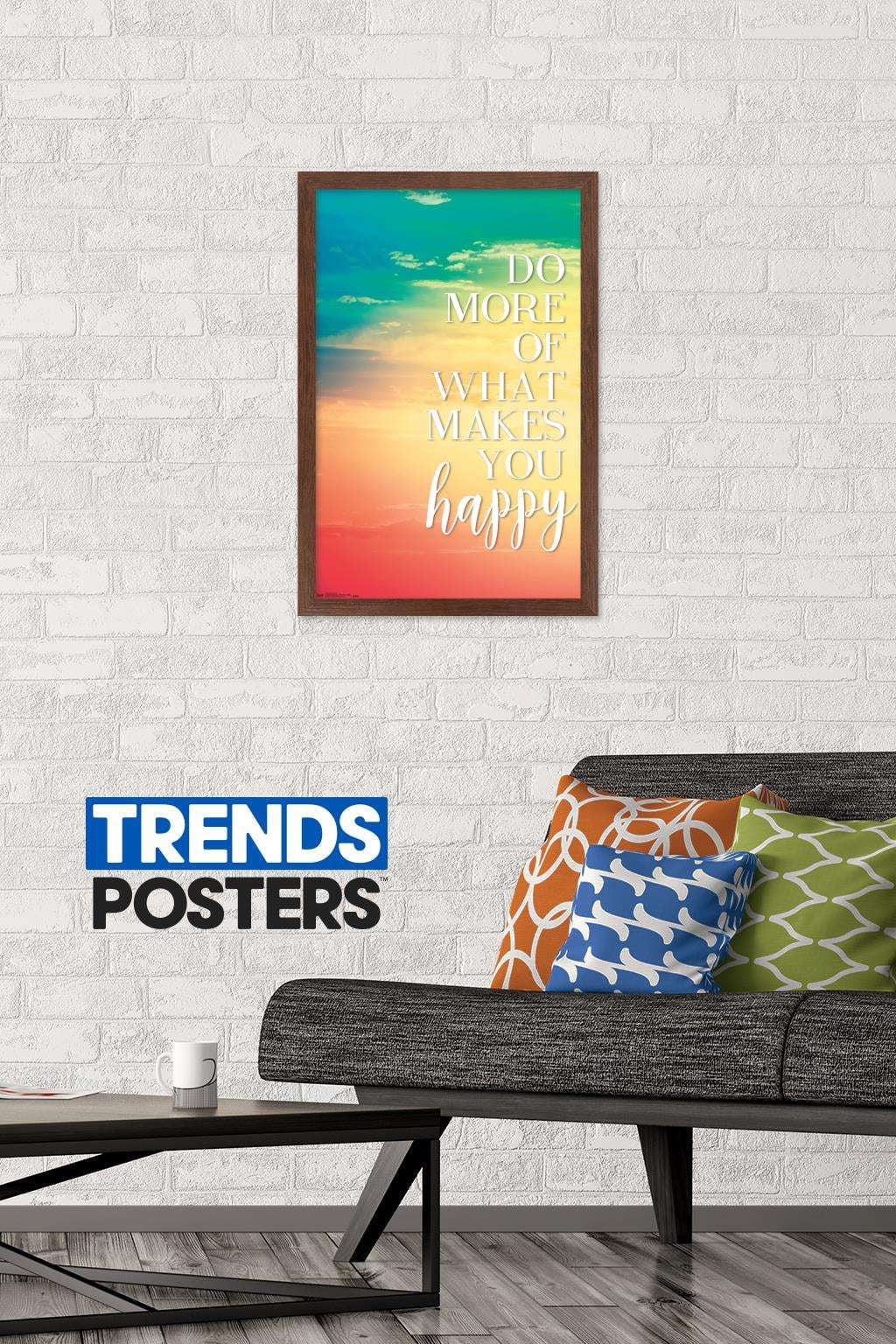 Do More Of What Makes You Happy Wall Poster, 14.725" x 22.375", Framed
