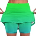 thumbnail image 2 of JSKUMAR Cotton Skort Skirts for Women High Waist Gradient Floral Print Summer Shorts Athletic Tennis Mini Golf Skorts (3XL, Green 01), 2 of 6