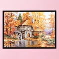 thumbnail image 3 of 11CT punto de cruz completo Woods Hut contado DIY costura pared artesanía decoración del hogar Likrtyny decoración de arte, 3 of 9
