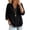 Black #01, variant on Women's Leopard Print Turndown Collar Long Sleeve Loose Fit Fall Shirt Pocket Casual Blouse