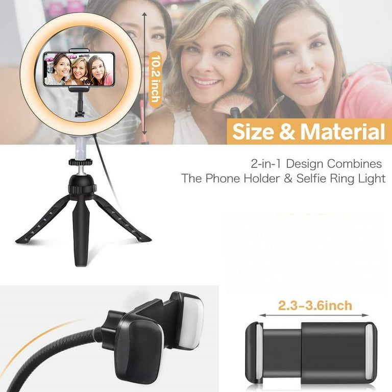  UBeesize 12 inch Ring Light with Stand, Selfie Ring