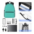 thumbnail image 4 of Disketp Teal Turquoise Mochila Ligera Clásica con Múltiples Bolsillos, Mochila Casual para Hombre y Mujer, Ideal para Escuela, Trabajo y Viajes, 4 of 6