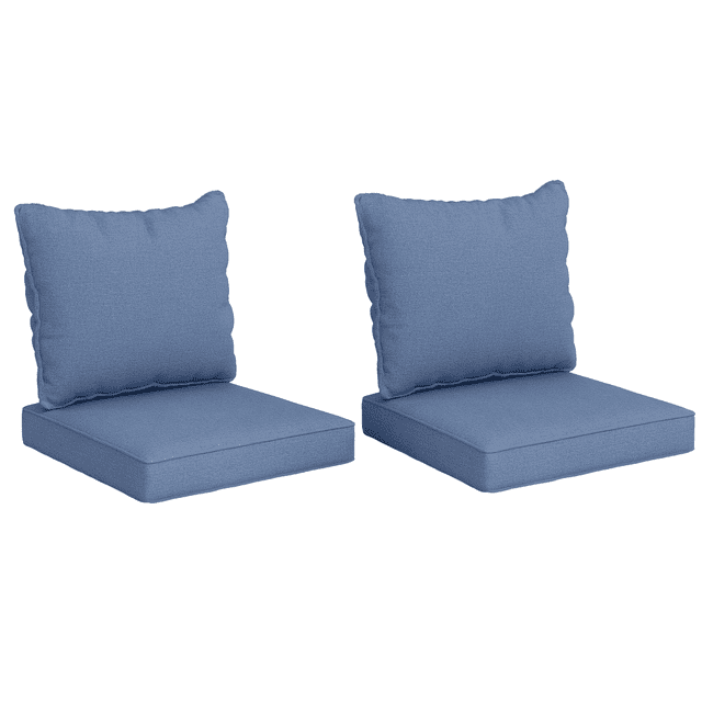 Outsunny Outdoor Chair Cushions with Backrest for Garden Furniture ...