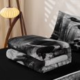 thumbnail image 5 of Erosebridal Spooky Raven Zipper Full Size Comforter Sets with Fitted Sheet and 2 Pillowcases, Halloween Bone Skull Zipper Bedding Set for Boys Girls, Charcoal Black Gray, Black Reversible, 5 of 7