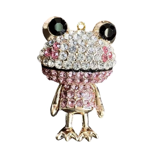 TIMIFIS Accessoriesbag Buckle Sweater Accessories Bag Buckle Frogs Rear View Mirrors Hanger Frogs Ornaments with Rhinestone Funny Automotive Interior Decorations Car Decoration Exquisite