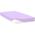thumbnail image 2 of Fitted Sheet Only Full Lavender Solid, 500TC Egyptian Cotton 22" Deep Pocket Fitted Bottom Sheet, Hotel Quality Fitted Sheet, Sateen Weave Breathable Fully Elastic Fitted Sheet., 2 of 4