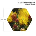thumbnail image 2 of Fuzoiu Cactus Flowers Print Leather Coasters Set,Drink Coasters Set of 4,for Tabletop Protection, Durable PVC Coasters,Home Décor and Housewarming Gift-Hexagon, 2 of 6