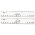 thumbnail image 1 of Universal Office Products Règle en Plastique, 6 Po, Transparent, 1 of 2