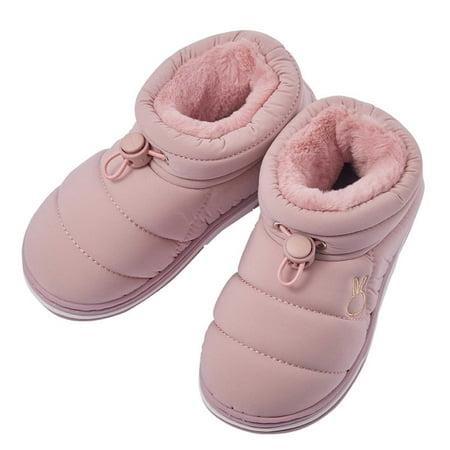 

Juebong Baby Boys Girls Shoes Infant Toddler Winter Warm Footwear Boots Non Slip Prewalker Children s Home Shoes Pink Size 36