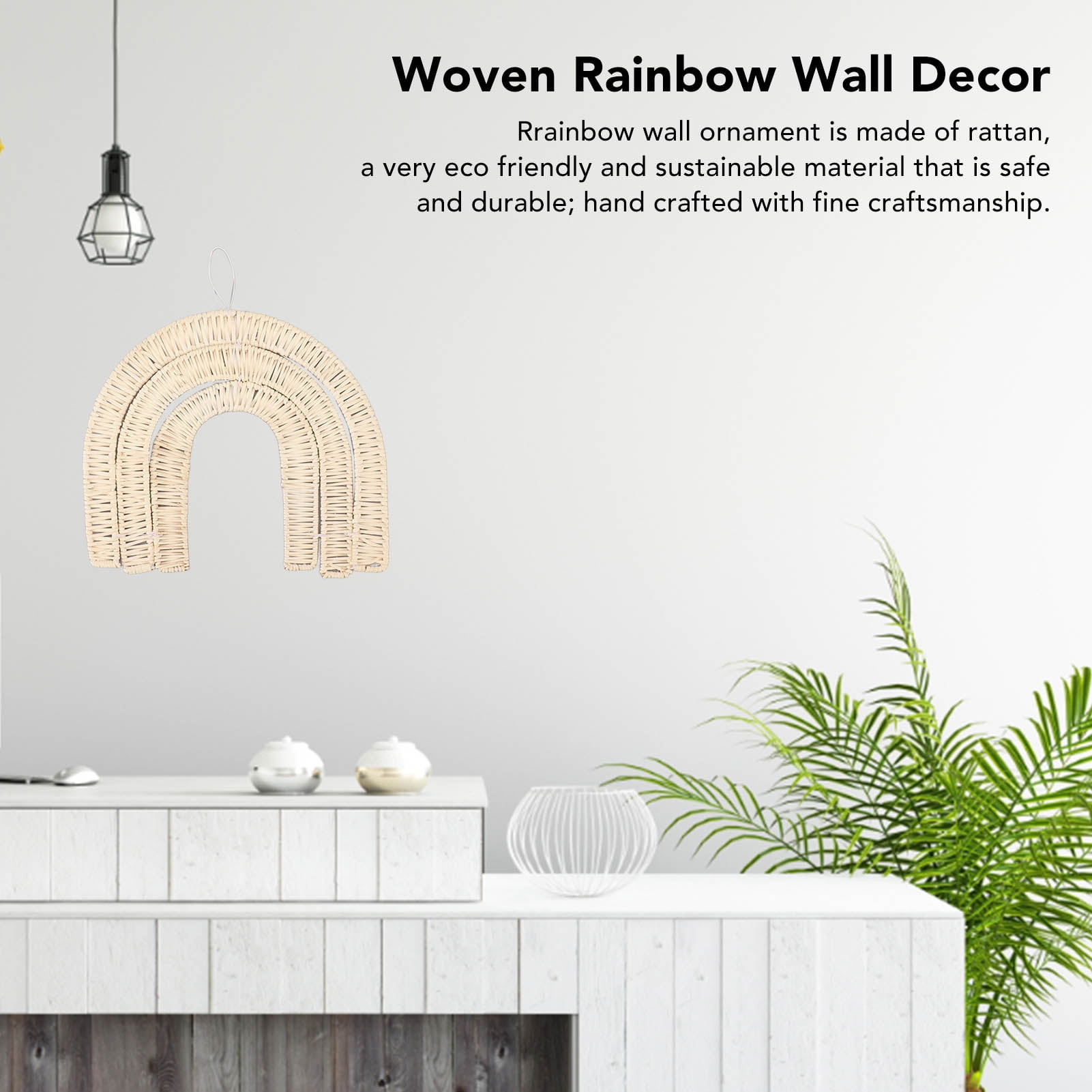 Woven rainbow wall hanging hotsell