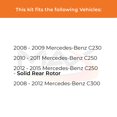 thumbnail image 2 of MAX Advanced Brakes - Rear Brake Kit For 2010-2015 Mercedes-Benz C250| Carbon Ceramic Brake Pad and Rotor Kit| Daily Driving Geomet Coated Brake Rotors, 2 of 9