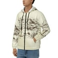 thumbnail image 3 of Goofa Wild West Desert With Cowboys Pattern Mens Full-zip Hoodie, Zip-up Pullover Hooded Sweatshirt, Kangaroo Pocket Hoodie Ideal for Daily Wear, Travel, and Home-Small, 3 of 5