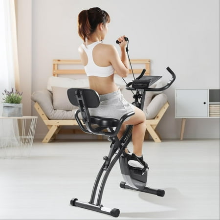 Exercise Bike Folding Stationary Bike Magnetic Upright Recumbent Bike 3 in 1 Cycling Bike Magnetic Resistance Bands Large Capacity 265 LBS Indoor Outdoor