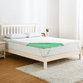 thumbnail image 2 of Juiluna Memory Foam Egg Crate Mattress Topper with Zippered Bamboo Cover Cloud-Like Soft California King, 2 of 11