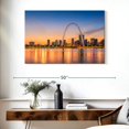thumbnail image 3 of Elephant Stock Saint Louis Gateway Arch Wall Art - Horizontal Canvas Wall Art - Living Room Wall Decor - Places Canvas - Blue And Orange Decor - 39" x 26", 3 of 8